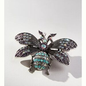 Anthropologie Butterfly Brooch - silver